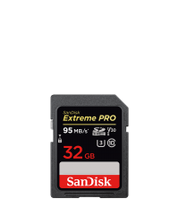 Cartão de memória SD SanDisk 32GB Extreme PRO 95 MB/s